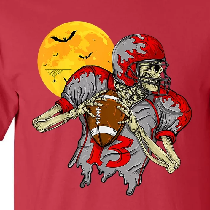 American Football Skeleton Halloween Football Fan Tall T-Shirt