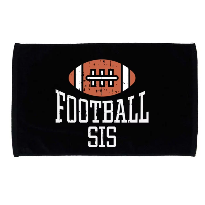 American Football Sis Vintage Gridiron Sports Lover Sister Meaningful Gift Microfiber Hand Towel