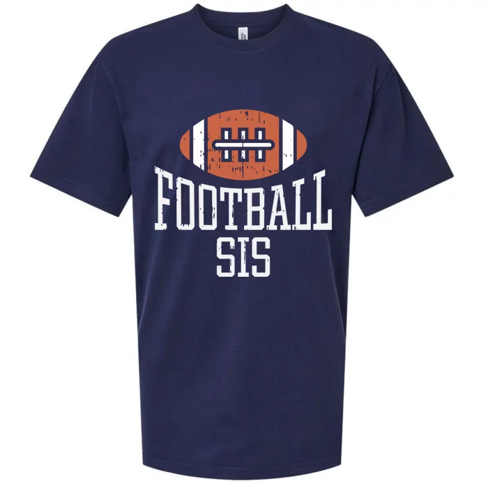 American Football Sis Vintage Gridiron Sports Lover Sister Meaningful Gift Sueded Cloud Jersey T-Shirt