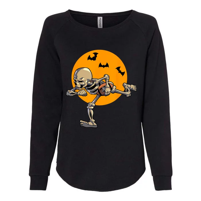 American Football Skeleton Halloween Football Fan Womens California Wash Sweatshirt