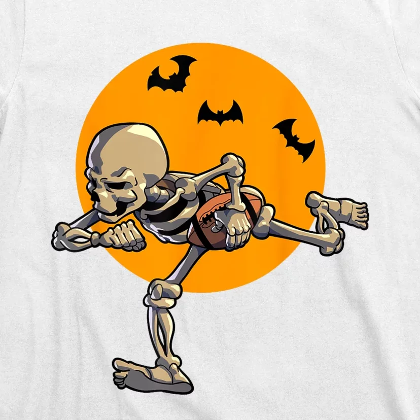 American Football Skeleton Halloween Football Fan T-Shirt