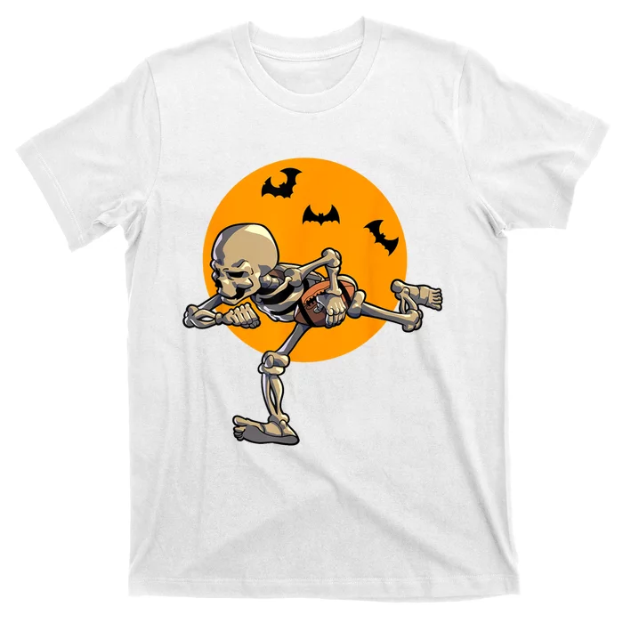 American Football Skeleton Halloween Football Fan T-Shirt