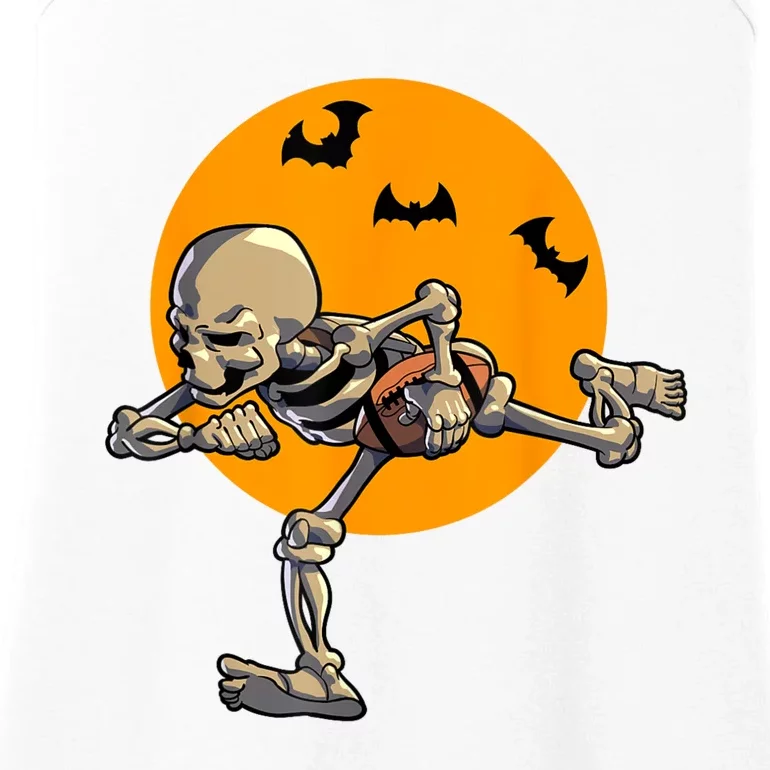 American Football Skeleton Halloween Football Fan Ladies Essential Tank