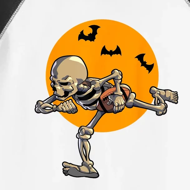 American Football Skeleton Halloween Football Fan Toddler Fine Jersey T-Shirt