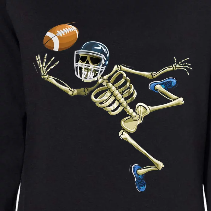 American Football Skeleton Halloween Football Fan Womens California Wash Sweatshirt