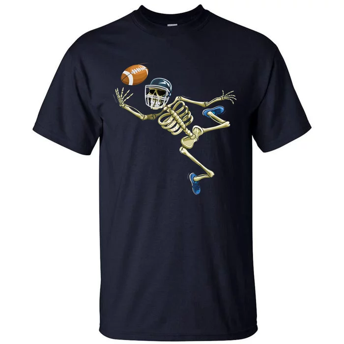 American Football Skeleton Halloween Football Fan Tall T-Shirt