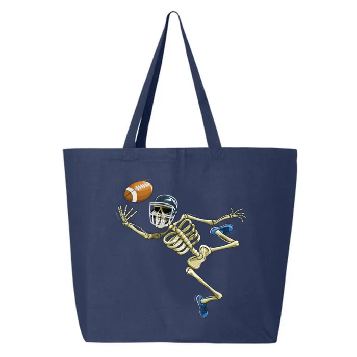 American Football Skeleton Halloween Football Fan 25L Jumbo Tote