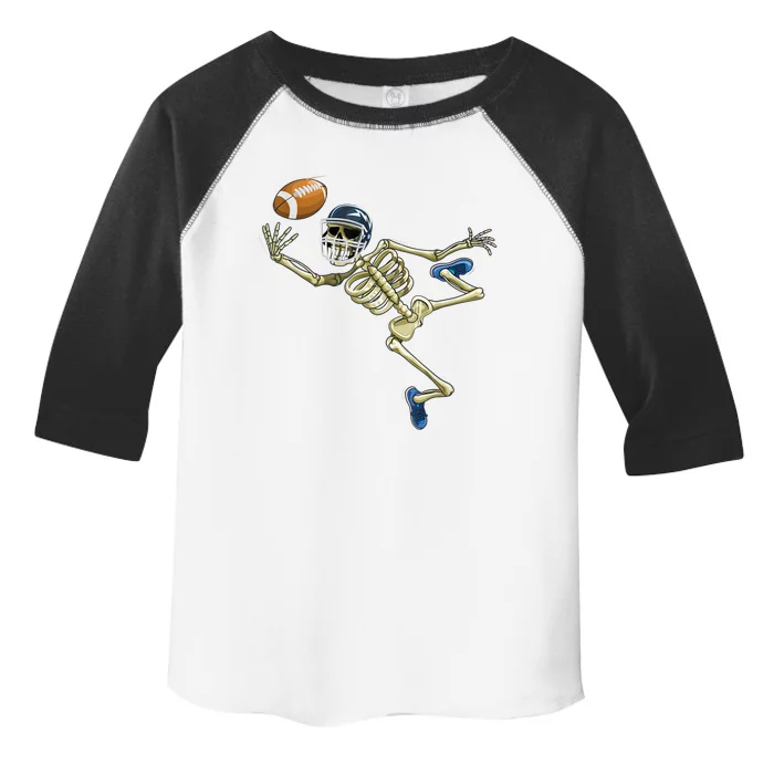 American Football Skeleton Halloween Football Fan Toddler Fine Jersey T-Shirt