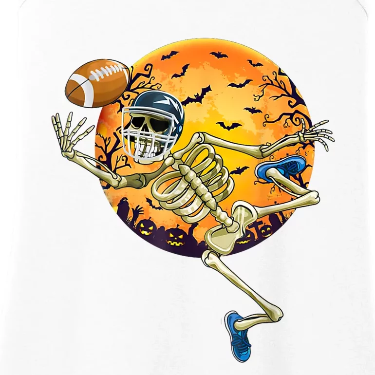 American Football Skeleton Halloween Funny Ladies Essential Tank