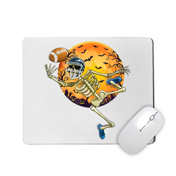 American Football Skeleton Halloween Funny Mousepad