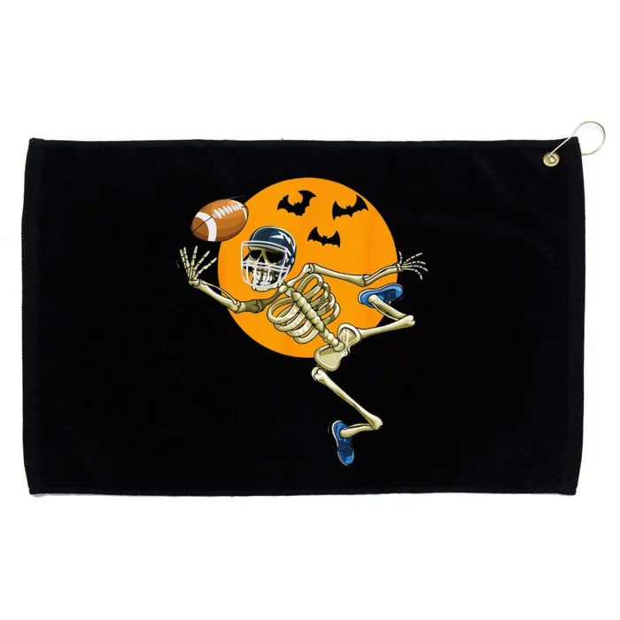 American Football Skeleton Halloween Men Football Fan Grommeted Golf Towel