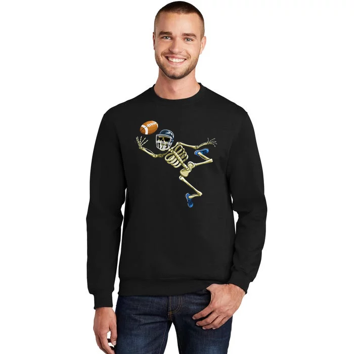 American Football Skeleton Halloween Men Football Fan Sweatshirt