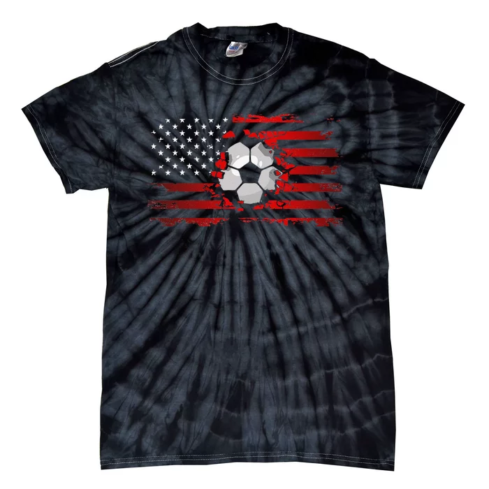 American Flag Soccer Apparel funny Soccer sport Tie-Dye T-Shirt