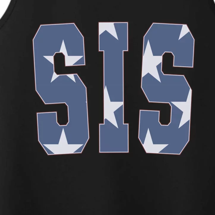 American Flag Sis Matching Family 4th Of July Great Gift Performance Tank