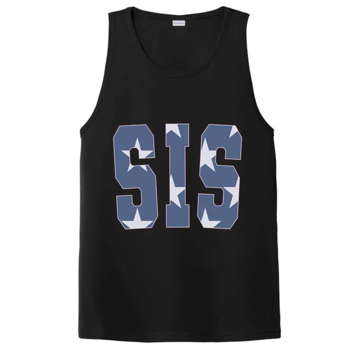 American Flag Sis Matching Family 4th Of July Great Gift Performance Tank