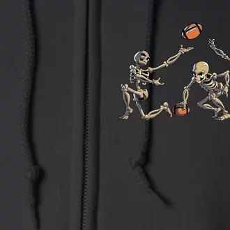 American Football Skeleton Halloween Football Fan Full Zip Hoodie