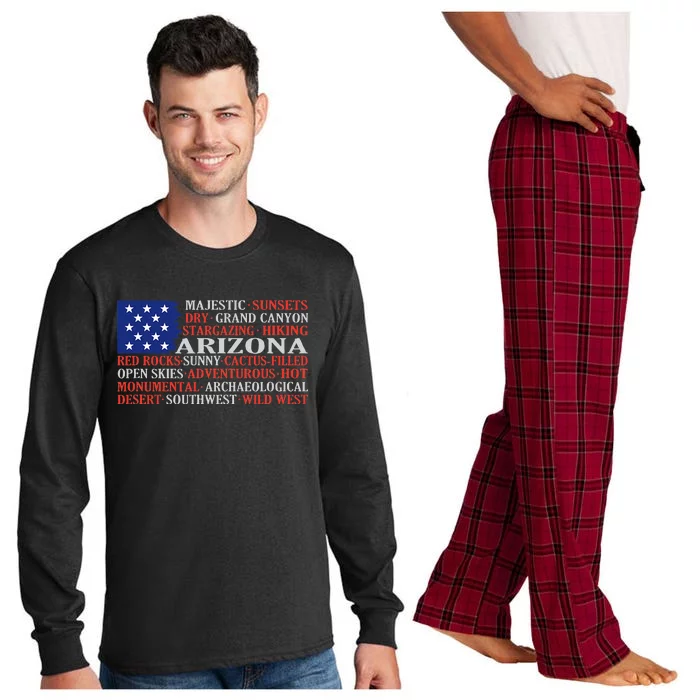 Arizona Flag Showing Some The StateS Best Features Long Sleeve Pajama Set