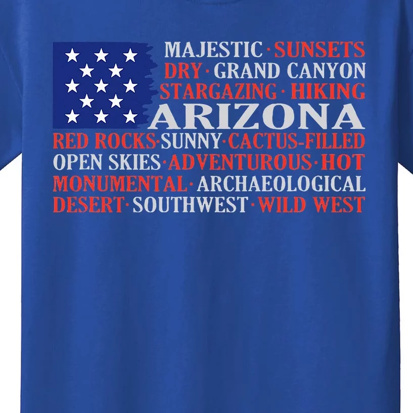 Arizona Flag Showing Some The StateS Best Features Kids T-Shirt