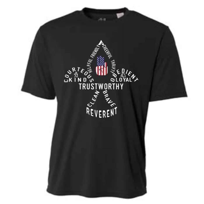 America Flag Scouting Law Cooling Performance Crew T-Shirt