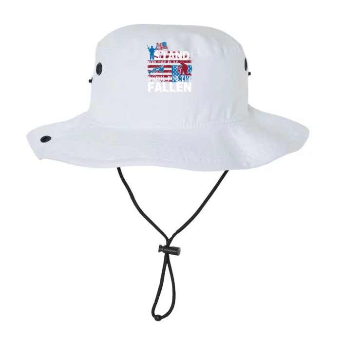 American Flag Stand For The Flag Knees For The Fallen Gift Legacy Cool Fit Booney Bucket Hat