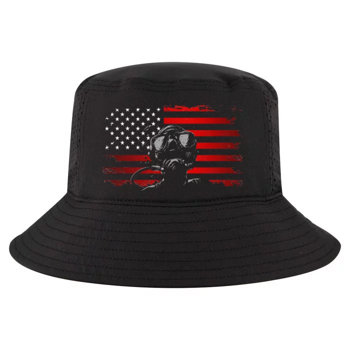 American Flag Scuba Diving Apparel Scuba Diving Cool Comfort Performance Bucket Hat