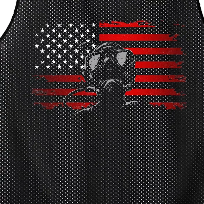 American Flag Scuba Diving Apparel Scuba Diving Mesh Reversible Basketball Jersey Tank