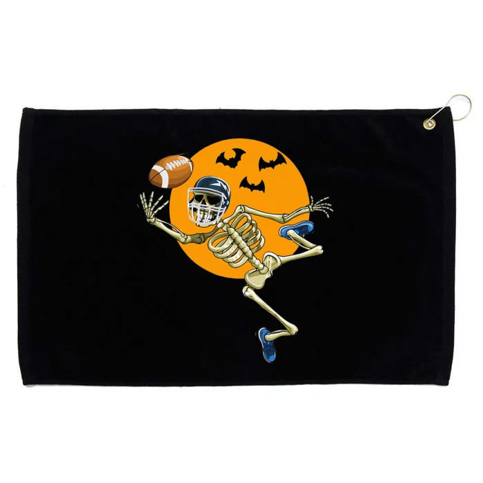 American Football Skeleton Halloween Football Fan Grommeted Golf Towel