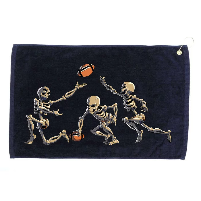 American Football Skeleton Halloween Grommeted Golf Towel