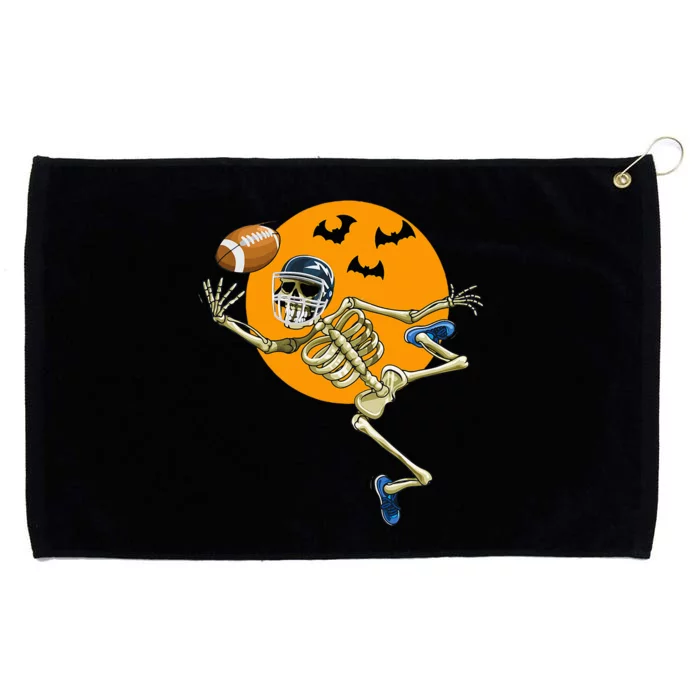 American Football Skeleton Halloween Grommeted Golf Towel