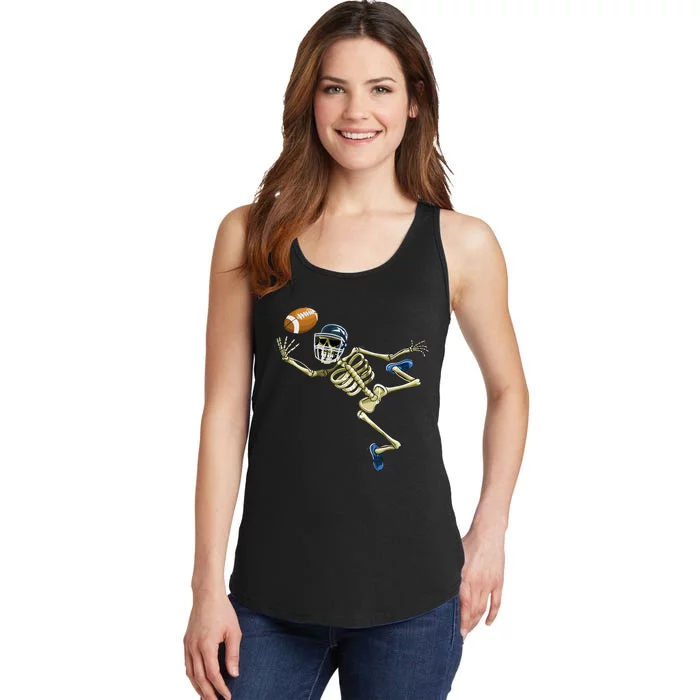 American Football Skeleton Halloween Ladies Essential Tank