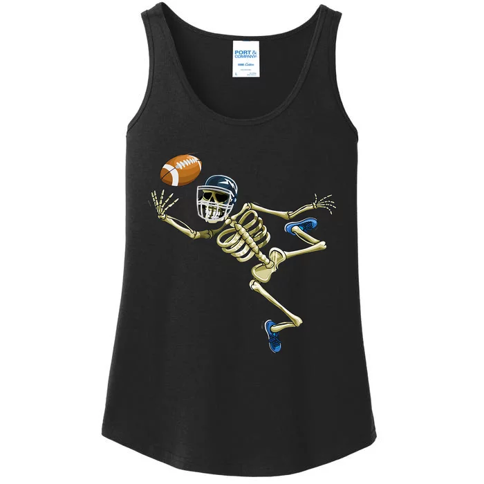 American Football Skeleton Halloween Ladies Essential Tank