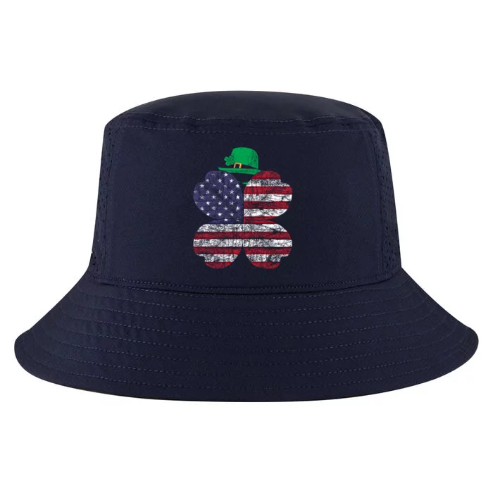 American Flag Shamrock St Patricks Day Patriotic Irish Gift Cool Comfort Performance Bucket Hat