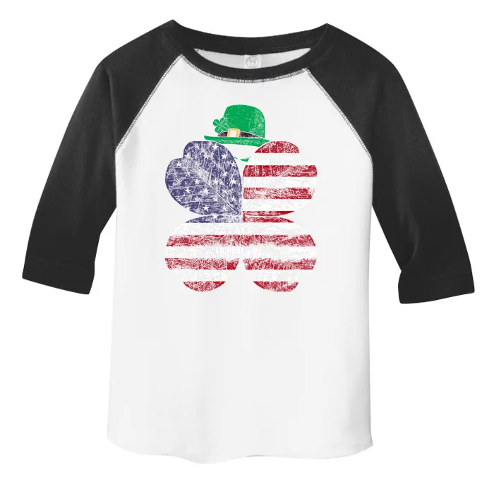 American Flag Shamrock St Patricks Day Patriotic Irish Gift Toddler Fine Jersey T-Shirt