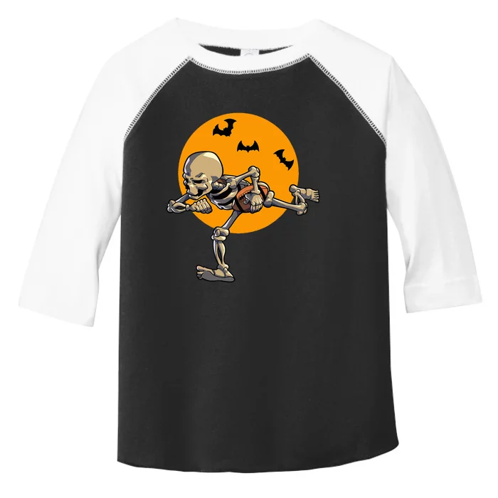 American Football Skeleton Halloween Toddler Fine Jersey T-Shirt