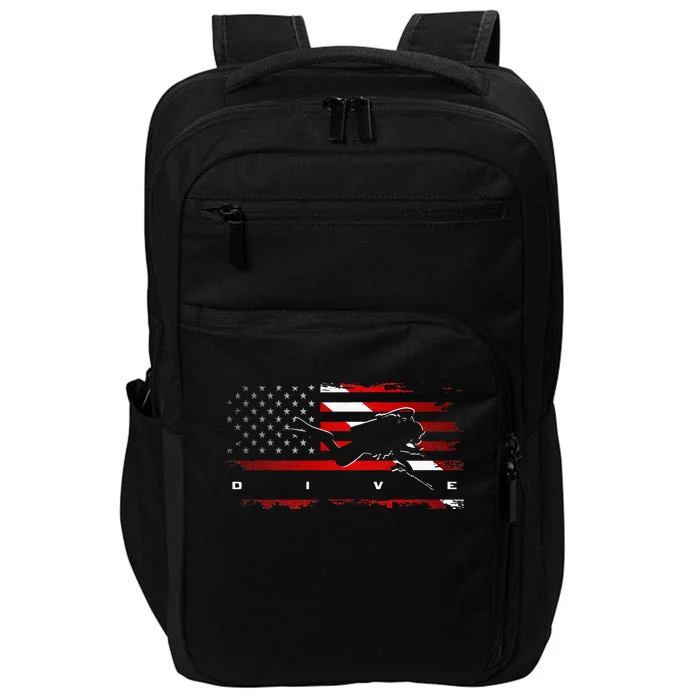 American Flag Scuba Diving Apparel Scuba Diving Impact Tech Backpack