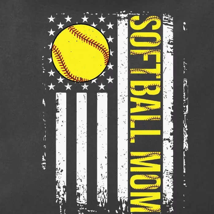 American Flag Softball Team Softball Mom Mothers Day Zip Tote Bag