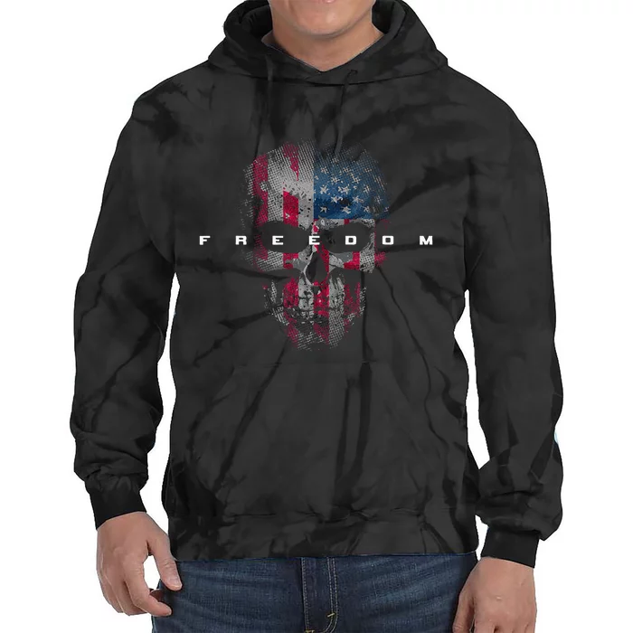 American Flag Skull Tie Dye Hoodie