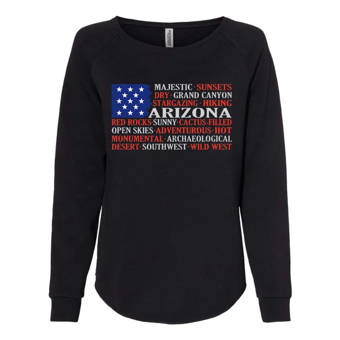 Arizona Flag Showing Some The StateS Best Features Womens California Wash Sweatshirt