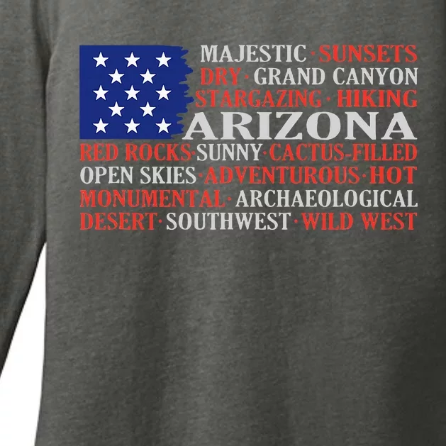 Arizona Flag Showing Some The StateS Best Features Womens CVC Long Sleeve Shirt