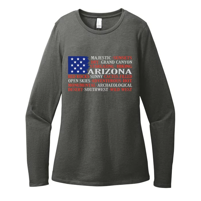 Arizona Flag Showing Some The StateS Best Features Womens CVC Long Sleeve Shirt