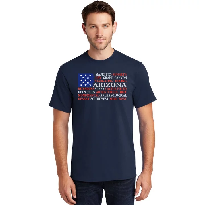 Arizona Flag Showing Some The StateS Best Features Tall T-Shirt