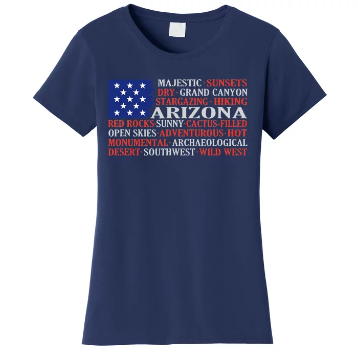 Arizona Flag Showing Some The StateS Best Features Women's T-Shirt