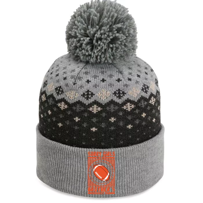 American Football Sibling Support Graphic The Baniff Cuffed Pom Beanie