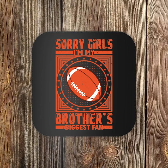 American Football Sibling Support Graphic Coaster