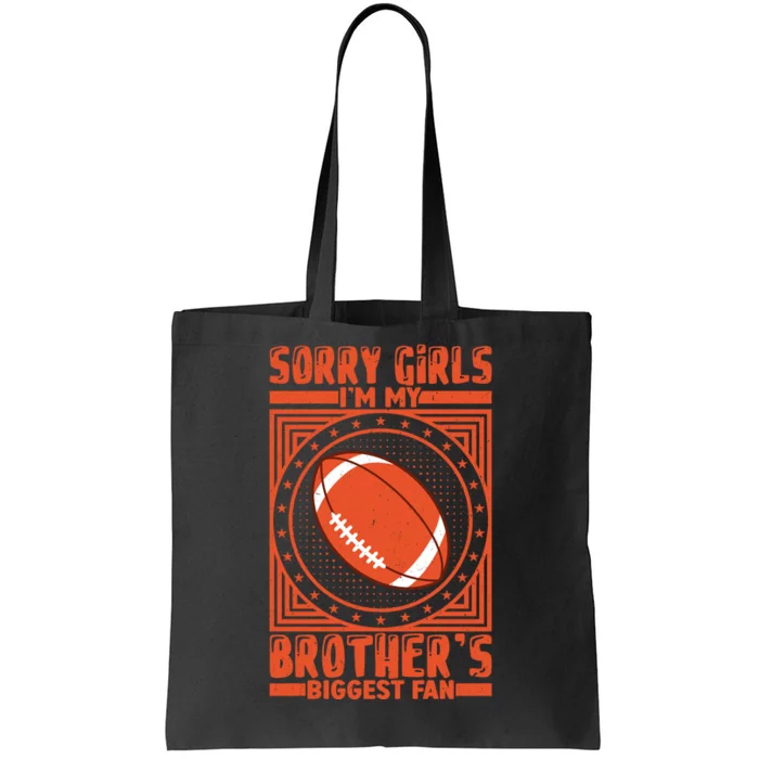 American Football Sibling Support Graphic Tote Bag