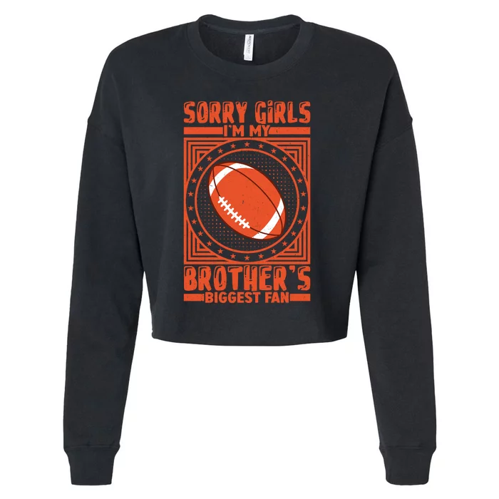 American Football Sibling Support Graphic Cropped Pullover Crew