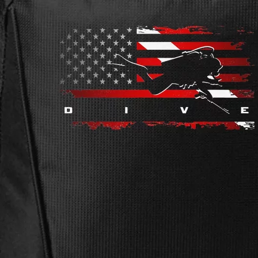 American Flag Scuba Diving Apparel Scuba Diving City Backpack