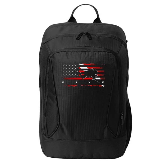 American Flag Scuba Diving Apparel Scuba Diving City Backpack