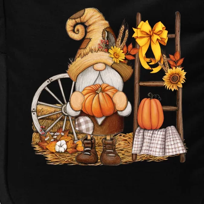 Autumn Fall Season Gnome Pumpkin Floral Impact Tech Backpack