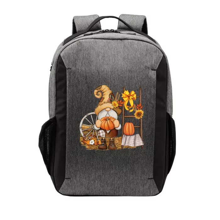 Autumn Fall Season Gnome Pumpkin Floral Vector Backpack